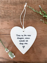Load image into Gallery viewer, Hanging Porcelain Heart ~ Those we love
