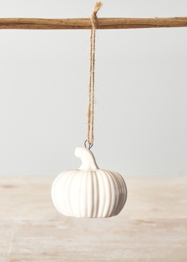 Mini White Pumpkin Hanger