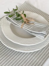 Load image into Gallery viewer, Country Grey Ticking Placemats (Set of 2)
