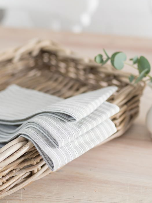 Country Grey Ticking Napkins