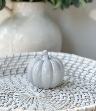 Load image into Gallery viewer, Grey Ceramic Pumpkin ~ Small
