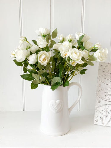 white heart jug large